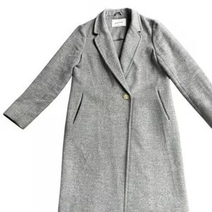 Babaton Grey Wool Blend Coat